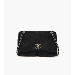CHANEL Black Quilted Flap Shoulder Bag A-A19524